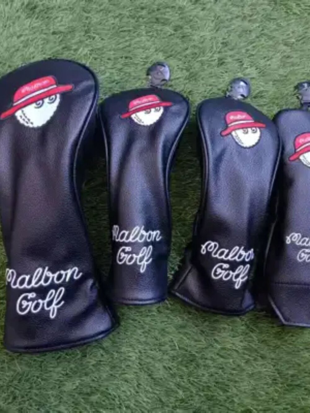 Malbon Golf Club Headcovers Fisherman Hat Wood Driver Hybrid Putter